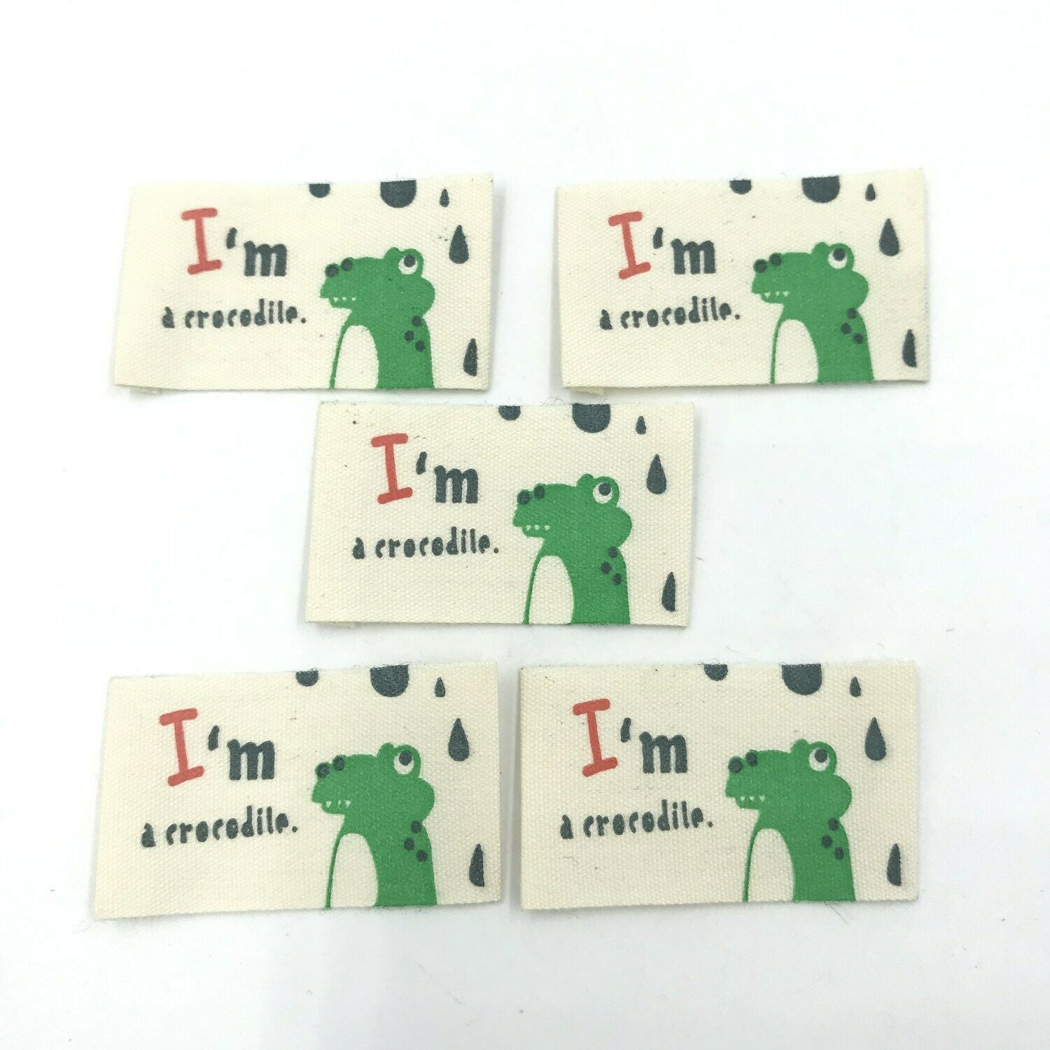 100pcs Clothing Cloth labels Crocodile pattern label sewing accessories handmade