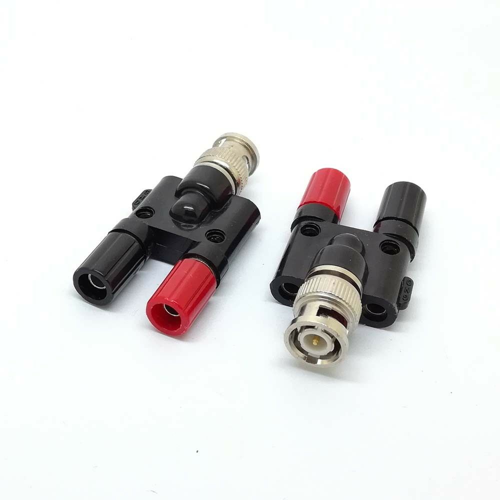1X New CCTV Camera BNC Male to Double Banana Female Jack Coax RF Adapter