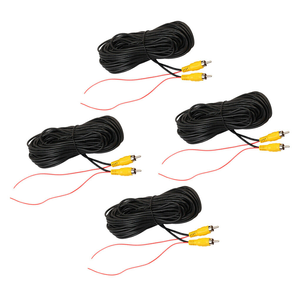 4x RCA Video Extension Cable Male to Male Connection with Detection Wire for