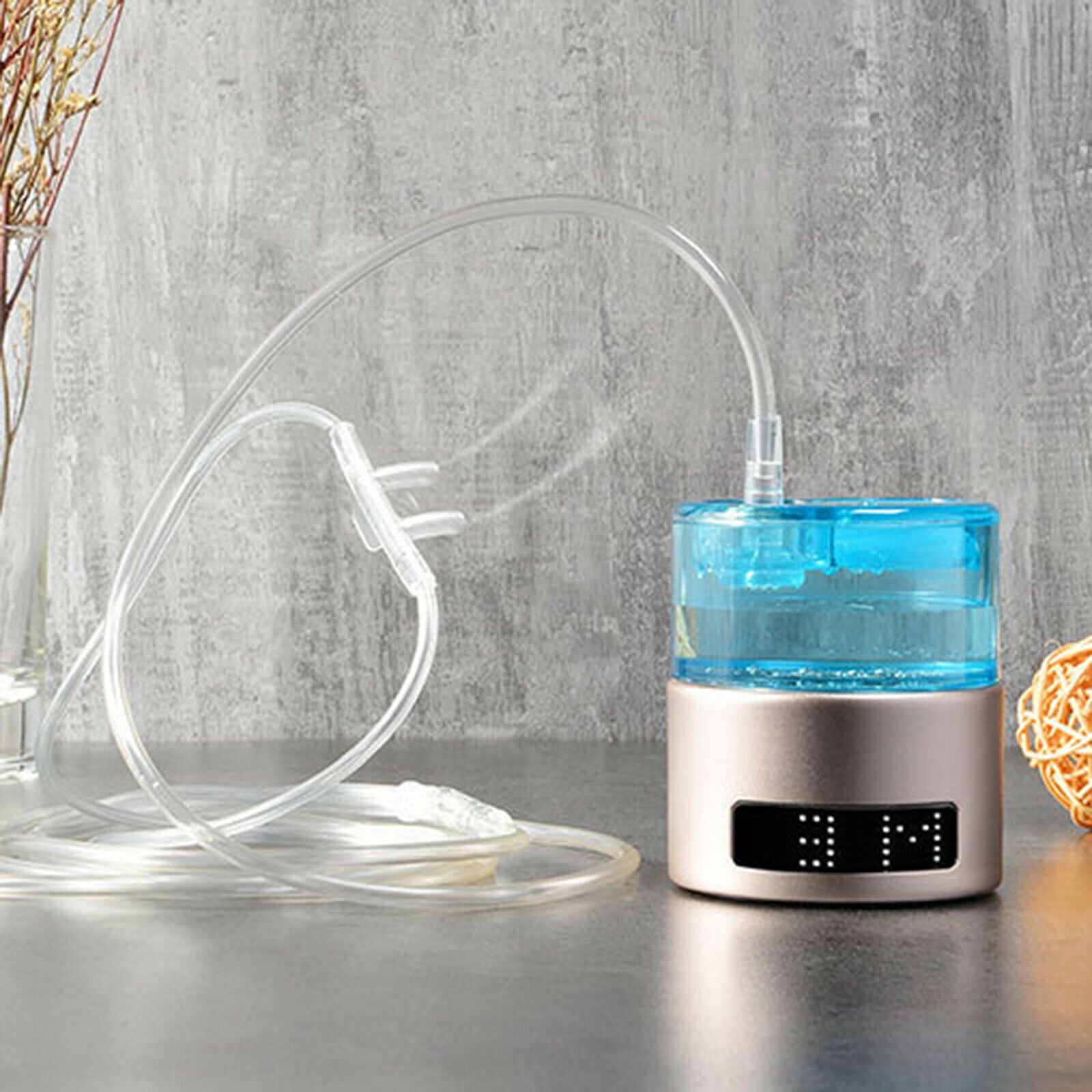 Rechargeable Hydrogen Water Bottle Cup Travel LED Display Inhaler Adapter