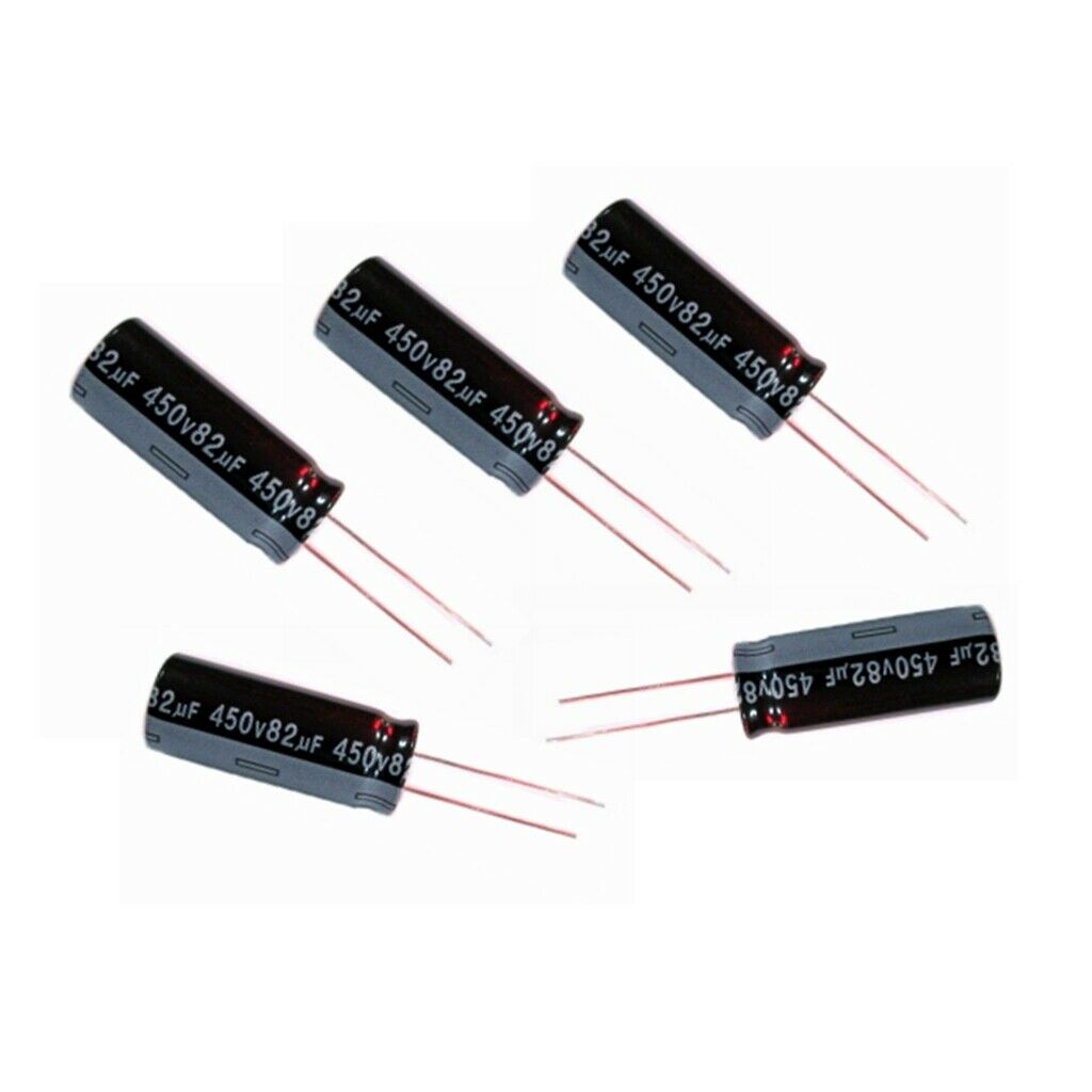 5pcs/ Set 82uF 450V Practical Radial  Aluminum Electrolytic Capacitors