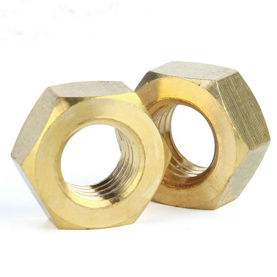 40pc M2,2.5,3,4 Hexagon/Hex Full Nuts Kit Fit Metric Screw/Bolt -Copper Plating