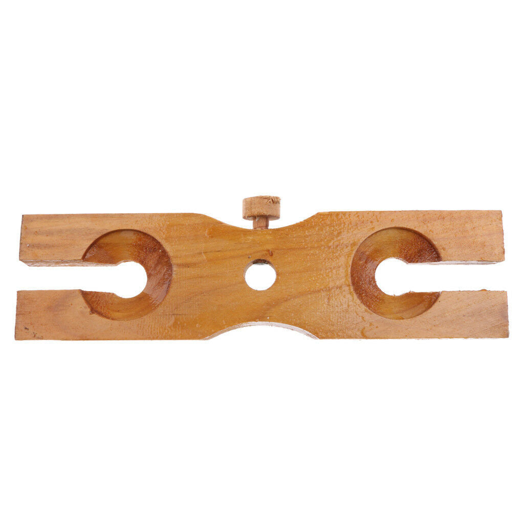 Wooden 2 Holes Laboratory Funnel Stand Holder Rack Lab/  Equipment Kit