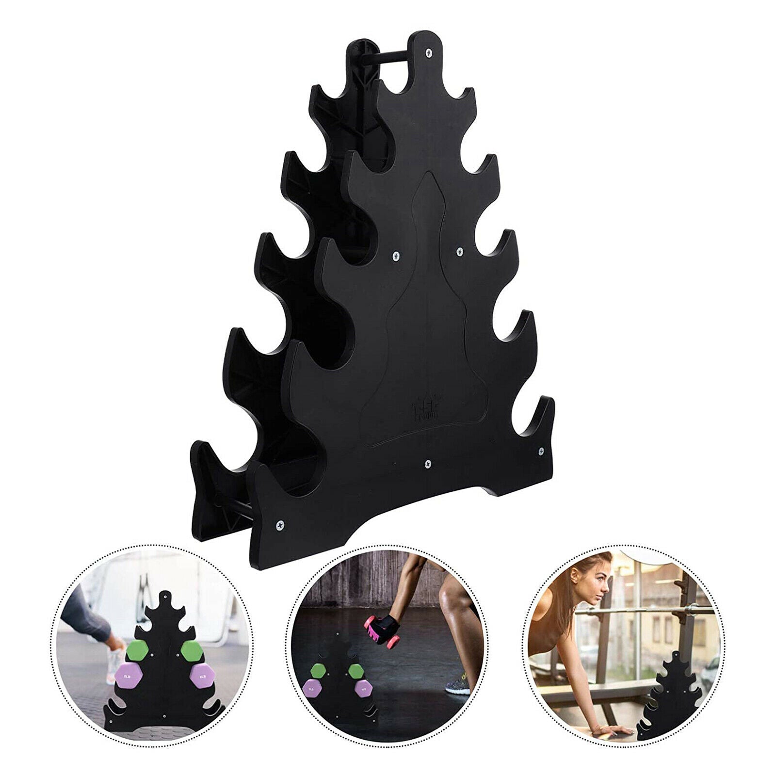5 Layers Dumbbell Rack Sports Equipment Space Saving Home Gym Organizer