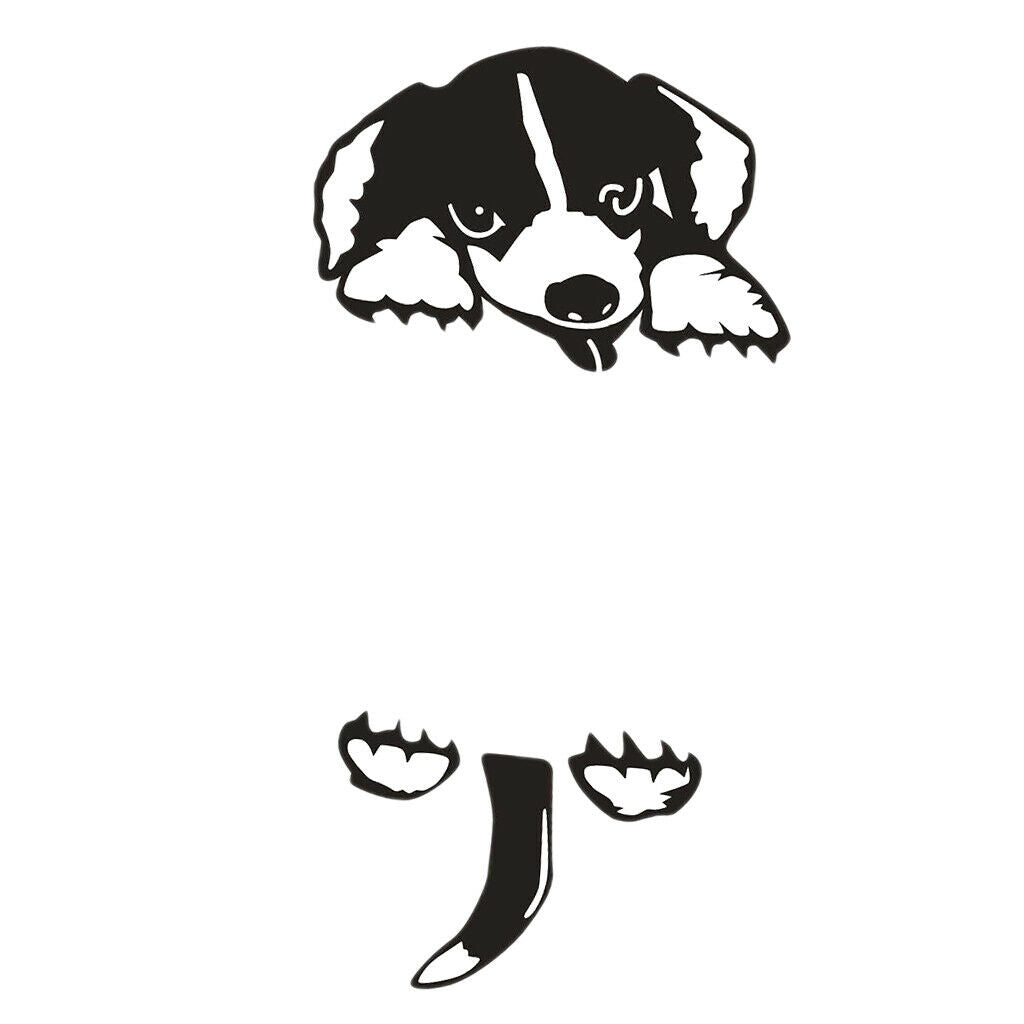 5pcs Lovely Dog Light Switch Stickers Vinyl Removable Black Wall Decals Home