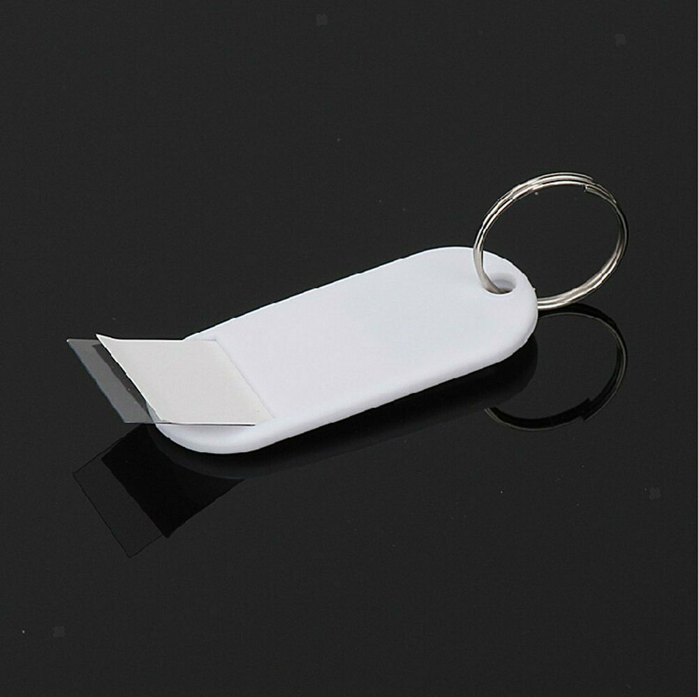 30pcs Keychain Colorful ID Label With Split Ring Random Color Pendant