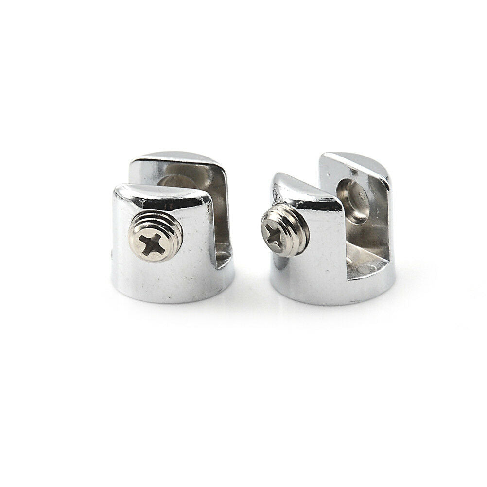 4Pcs 6-8mm Glass Brackets Zinc Chrome Alloy Shelf Holder Support Clamp n LY J Lt