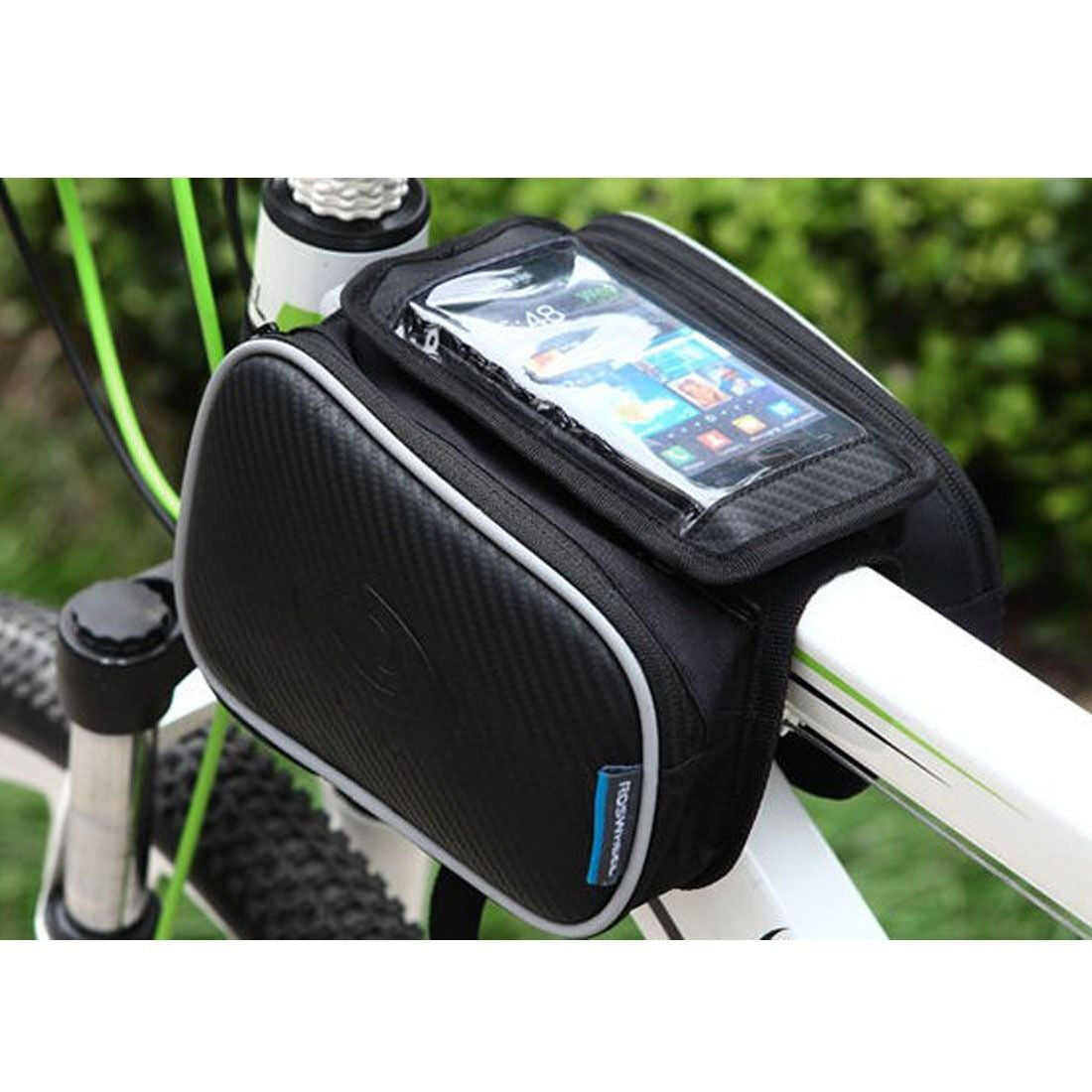 New ROSWHEEL Bicycle Front Tube Frame Bag for Touch Screen Cell Phone Panniers