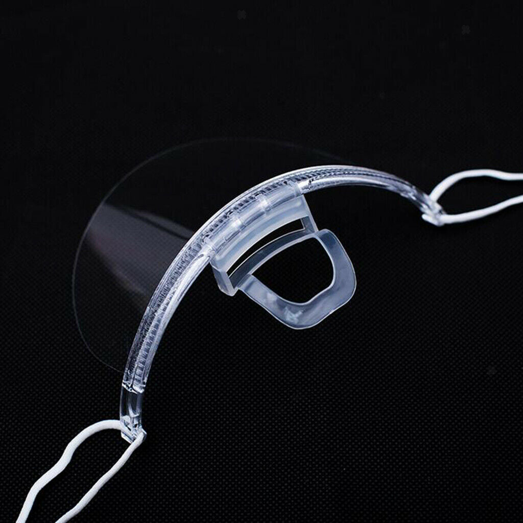 10x Clear Fully Transparent Mouth Shield Mouth Guard Cover for Kitchen Hotel