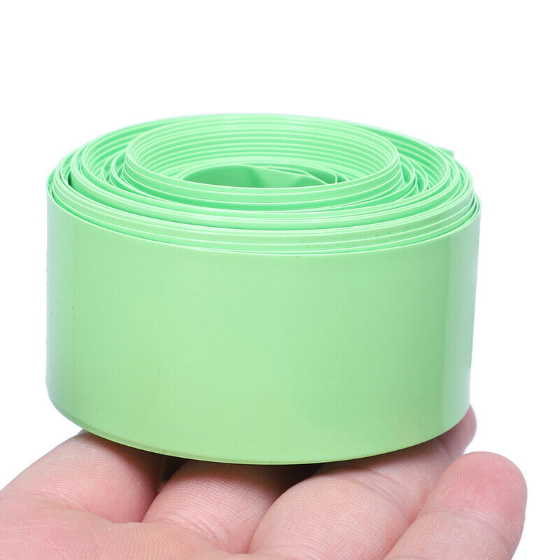 10M 29.5mm PVC Heat Shrink Tubing Wrap for 1 x 18650 Battery Light Green Z7D6D6
