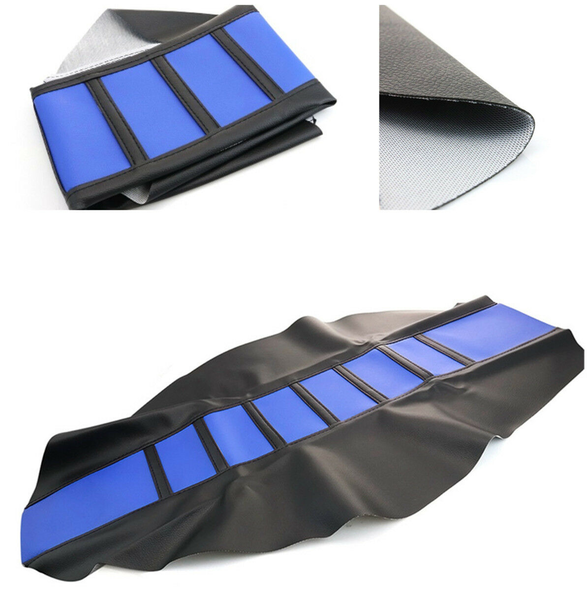 Blue Leather Motorcycle Seat Cover For WR YZF CRF  SUZKI Off Road #8130-8135