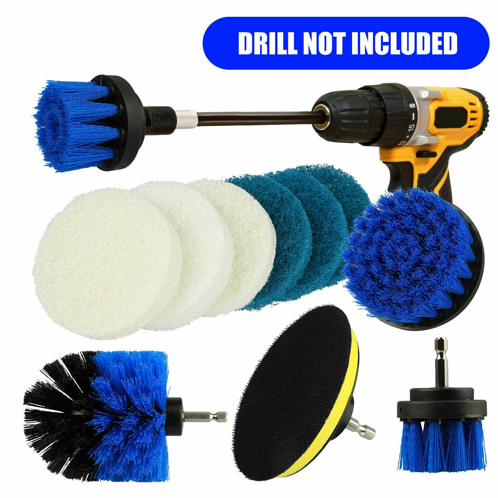 Drill Brush Power Brush Scrubber Cleaning Kit Attachments All Purpose Deep Clean