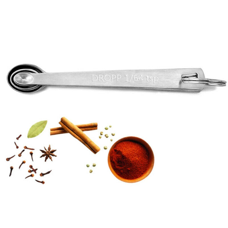 5pcs/Set Small Measuring Spoon Stainless Steel Coffee Measuring Spoons Ki.l8