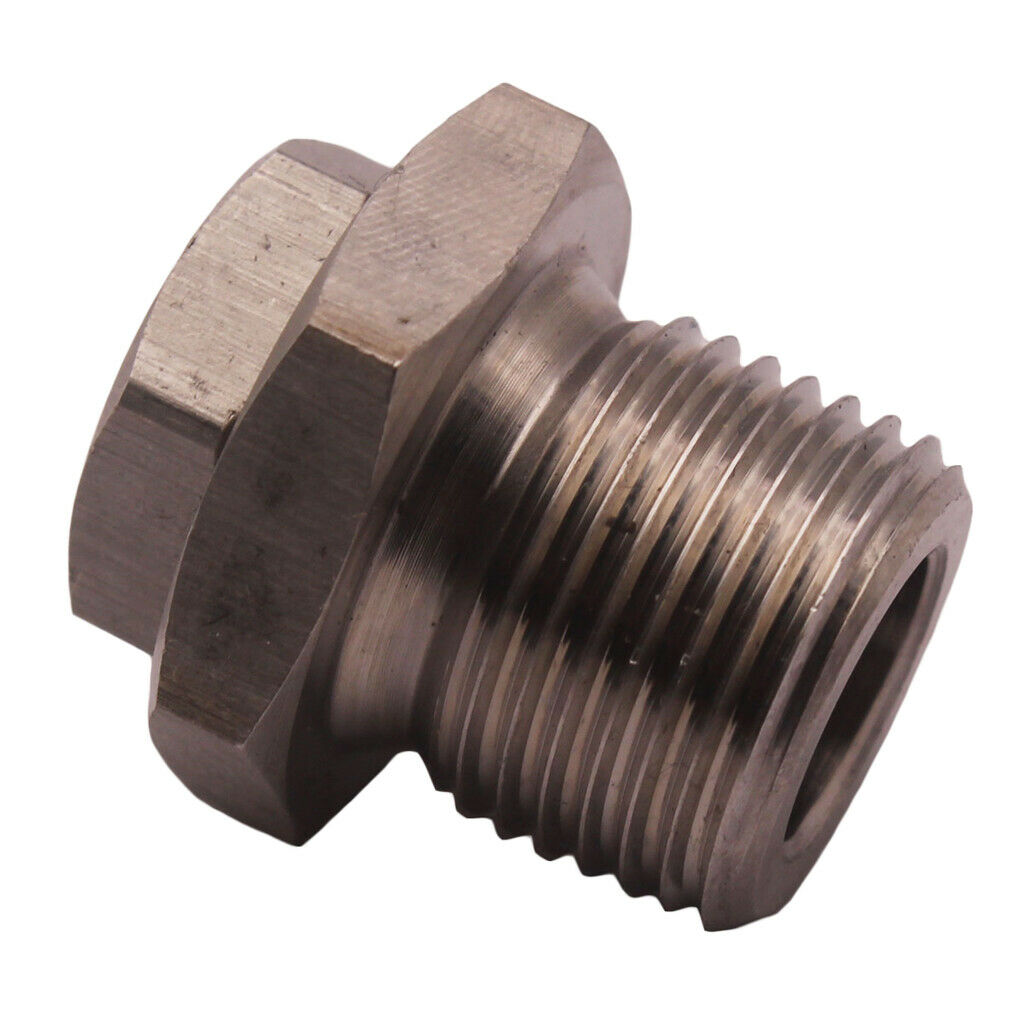 Stainless Oxygen Plug Reducer Adapter To Enclose M18x1.50 Oxygen Sensor Thread