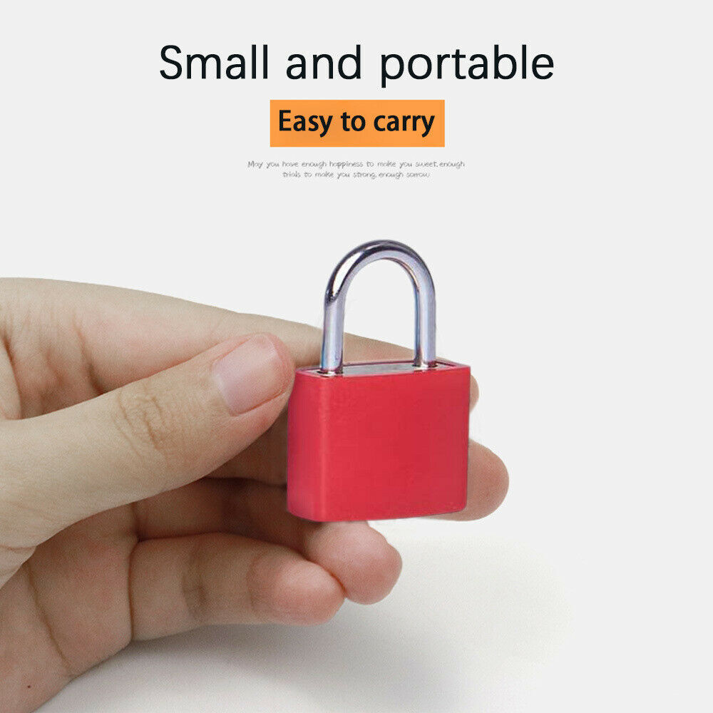8pc Mini Strong Metal Padlock w/2 Keys Lock for Travel Suitcase Diary Lock Decor