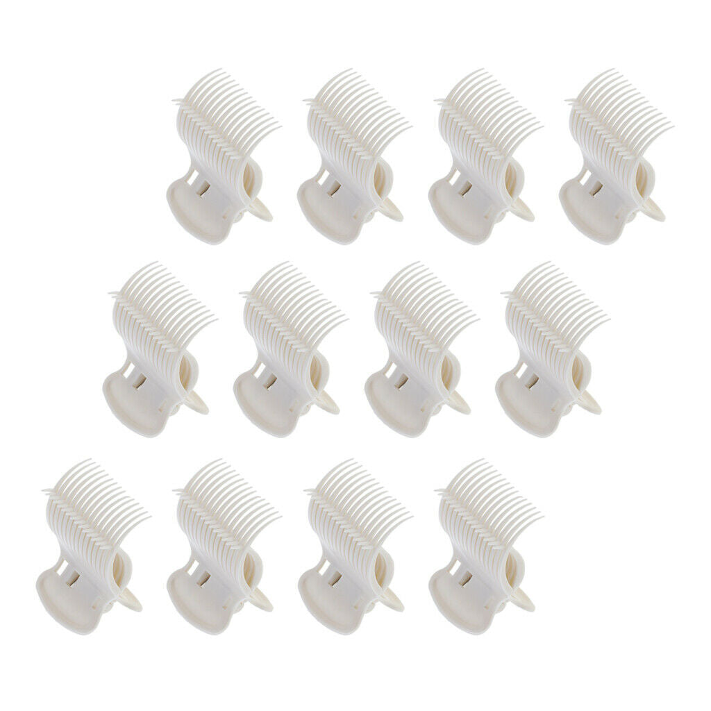 24x Durable Hot Roller Clip Dye Heatproof Curler Clips Clamps Kit Beige