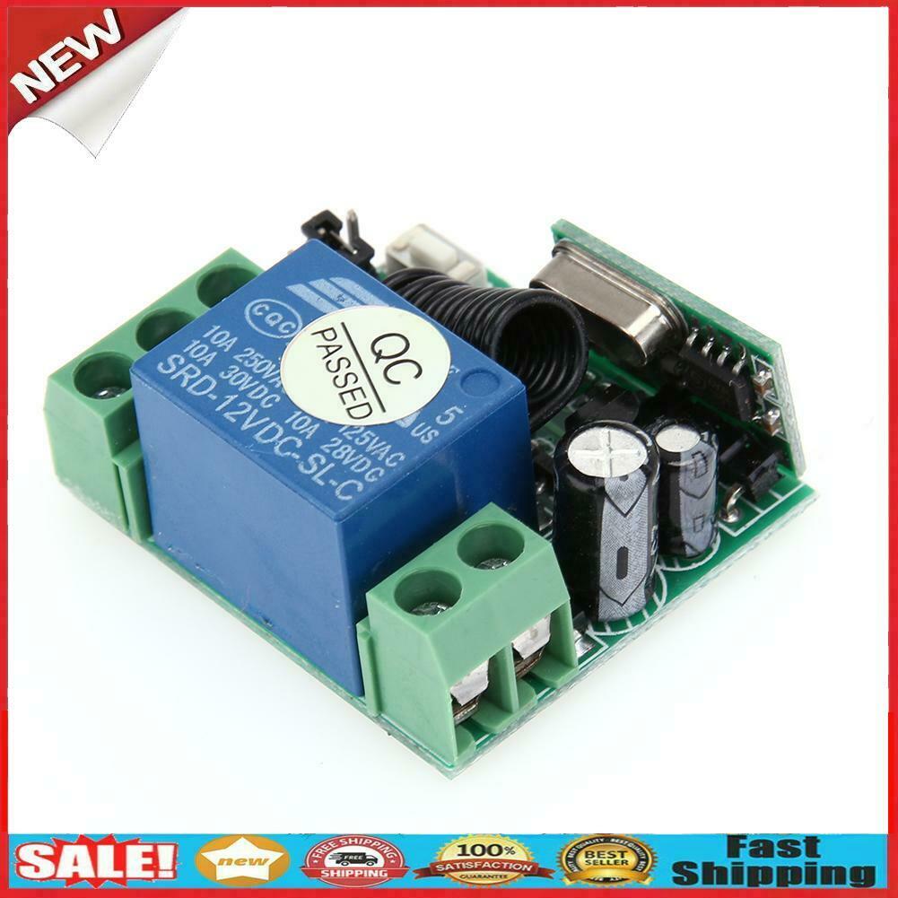12V Relay Wireless Remote Control Lamp Two Key LED Switch Transceiver @
