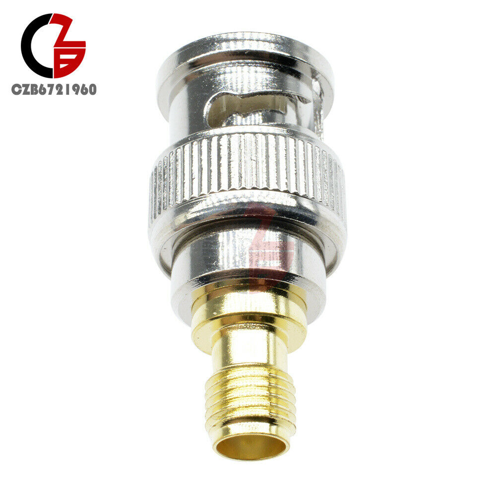 2PCS Straight BNC Male to SMA Female Plug RF Jack Coaxial Adapter Connector