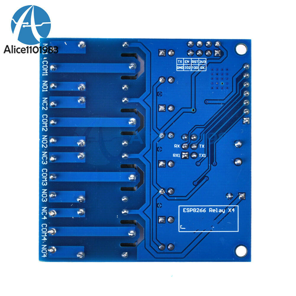 ESP8266 ESP-01 DC 12V 4 Channel WiFi Relay Module For IOT Phone APP Controller