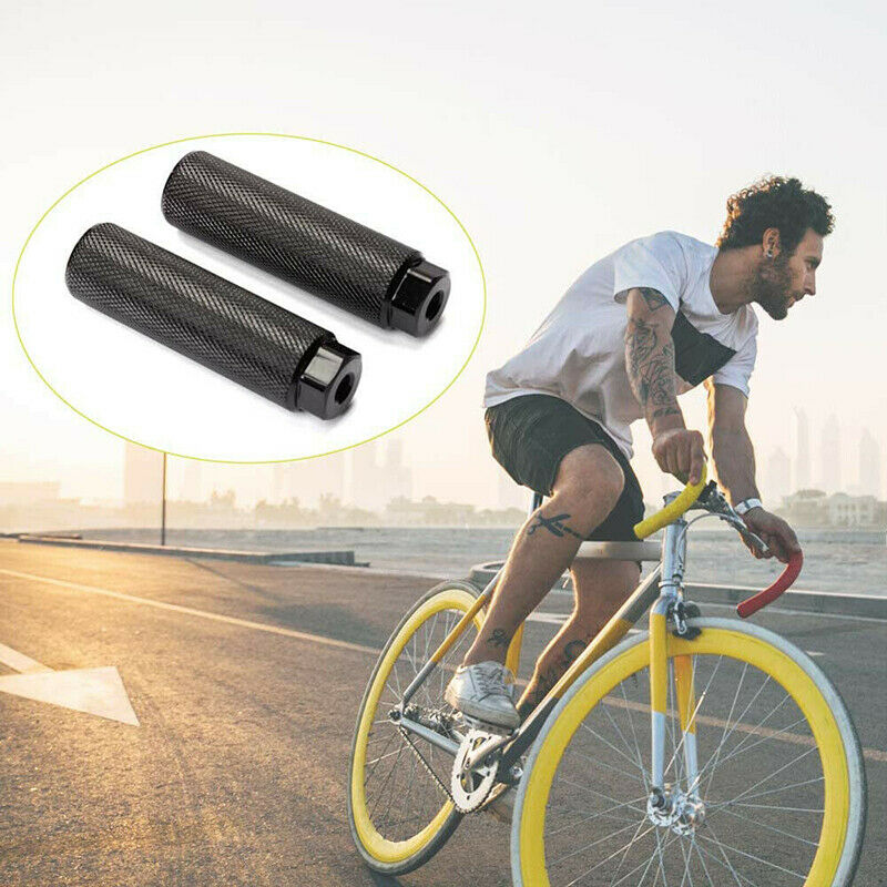 2pcs Mountain Bike BMX Alloy Foot Stunt Pegs Footrest Lever Cylinder Grip AxleHN