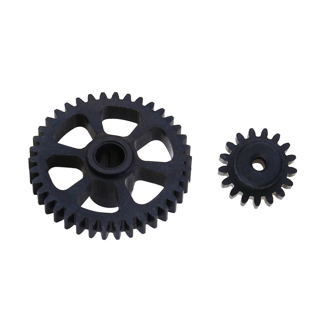 2 Packs Metal 38T Reduction Gear + 17T Motor Gear for Wltoys A949 K929 A959