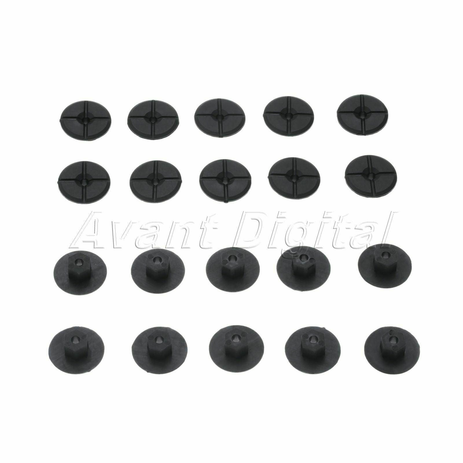 10 X Black Plastic UNTHREADED Nuts clips Fastener Fender Rivets For Mercedes