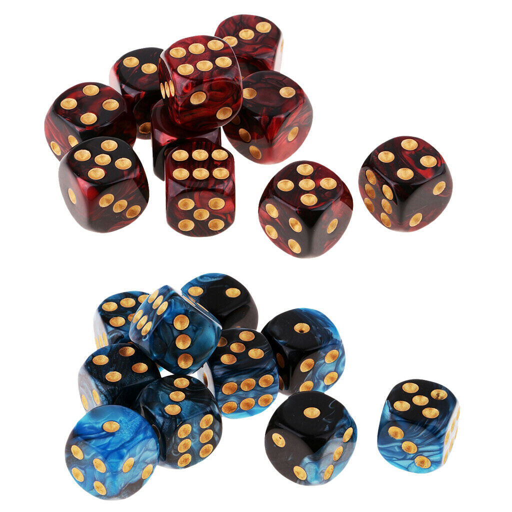 20 Pack Of 6-Sided Dice Set 16 Mm For