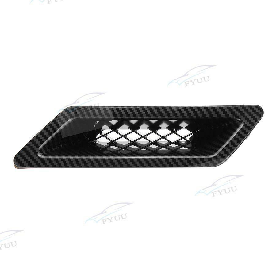 1x FC Style Hood Vent Front Bumper Hood Air Vent Intake Duct Carbon Fiber Look