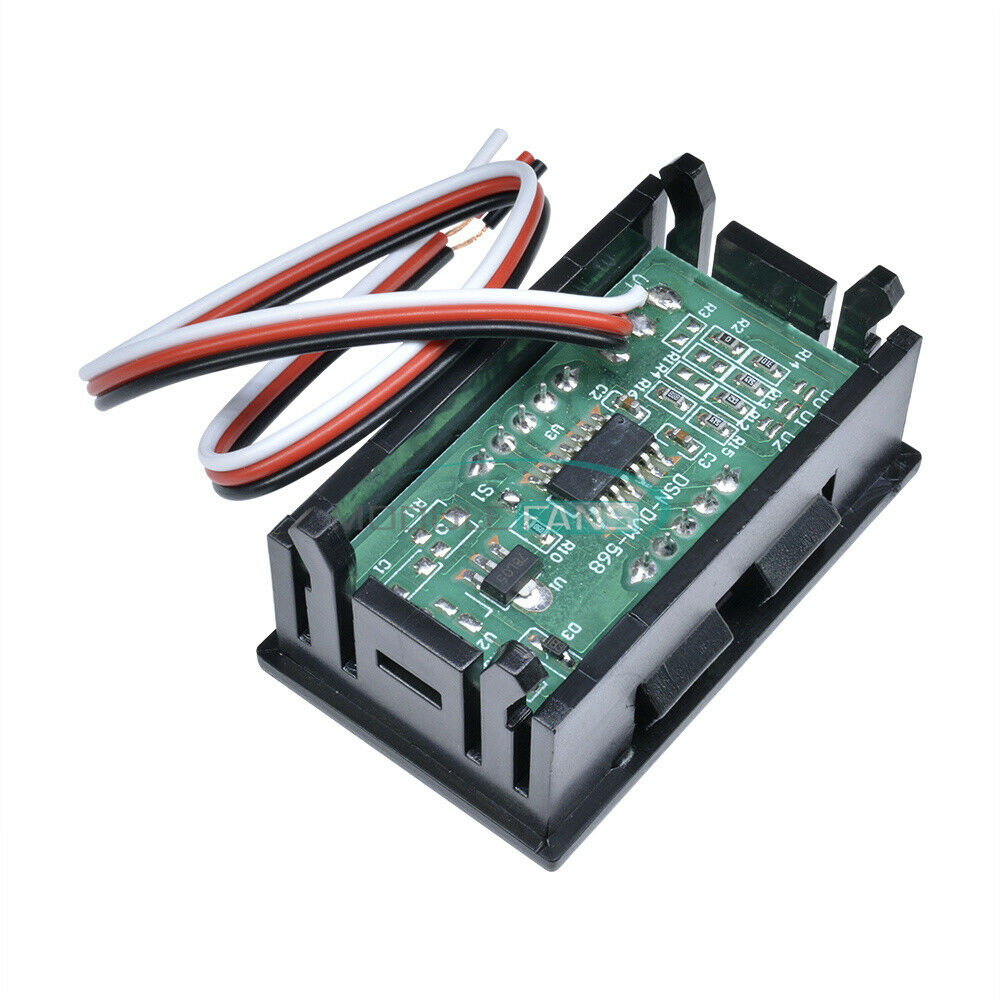 2PCS DC0-99.9V 3-Wire LED Panel Meter Mini Digital Voltmeter Red Display