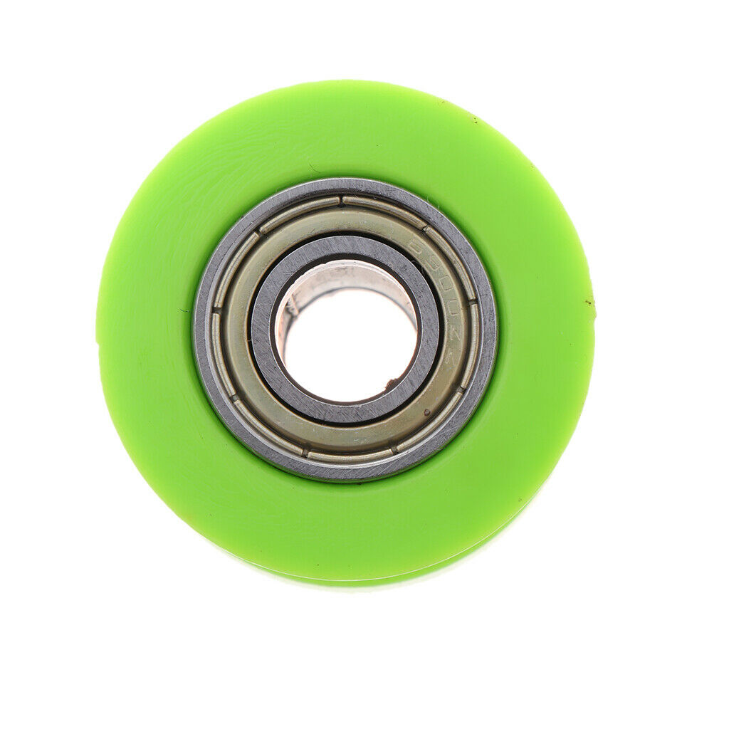 Motorcycle 10mm Chain Roller Pulley Tensioner Wheel Guide for Car Blue+Green