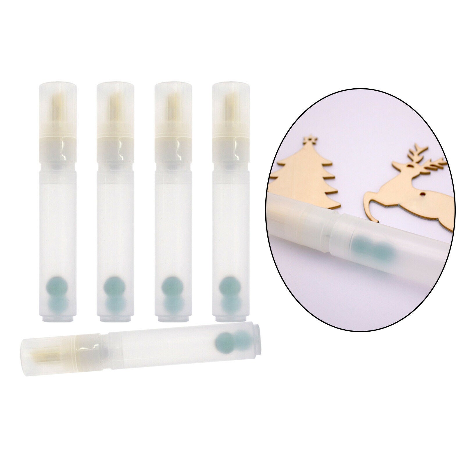 5x Fillable Empty Paint Pen Shell Refill Blank Tube 10mm Marker for Painting