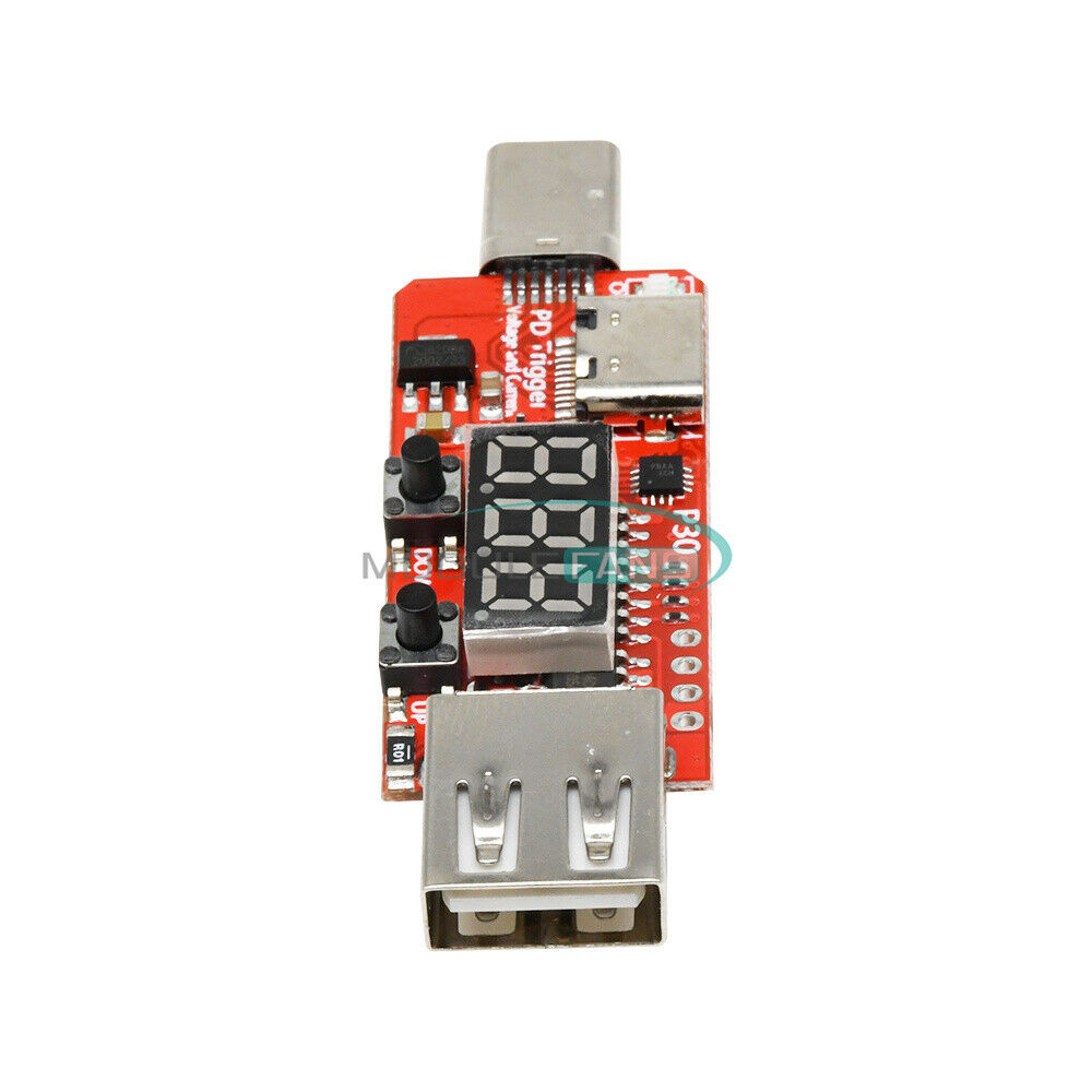 Digital PD3.0 Type-C USB Fast Charge Display Voltmeter Ammeter Trigger Detector