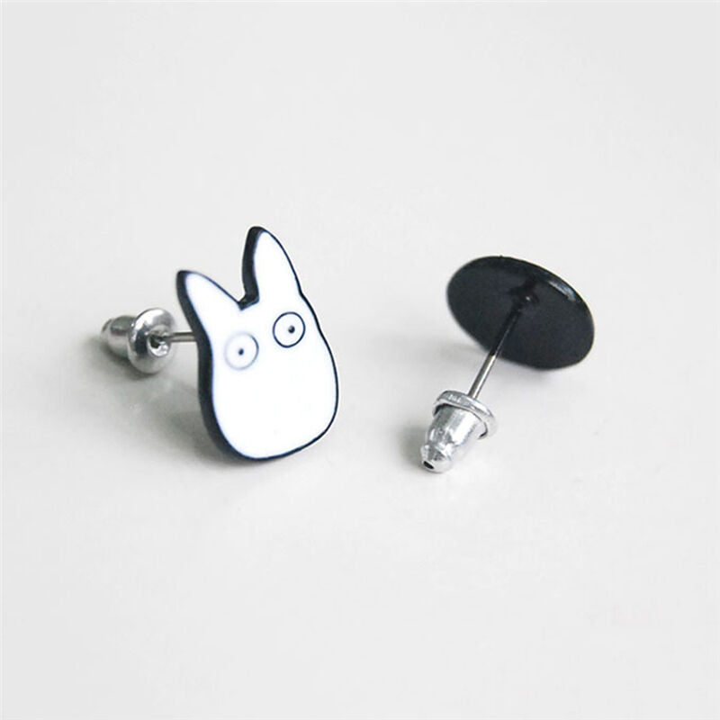 1Pair Women  Cute Cartoon Jewelry Animal Totoro Ear Stud Piercing Earring_AU Lt
