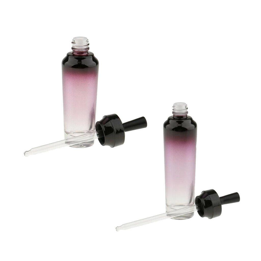 2 Pieces Empty Glass Eye Dropper Bottles Essential Oil Perfume Pipette Vials