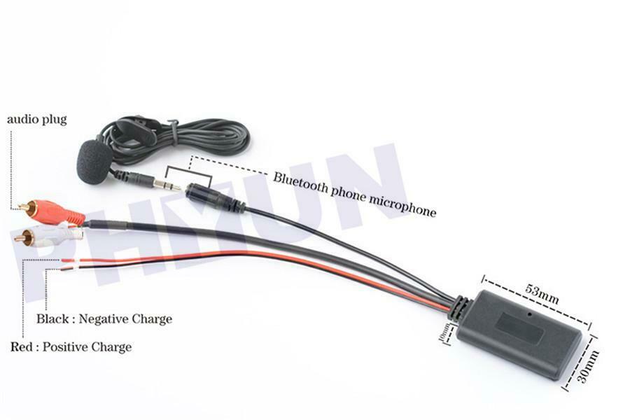 2RCA BT Wireless Connection Adapter Bluetooth AUX Music + MIC BT Phone Universal