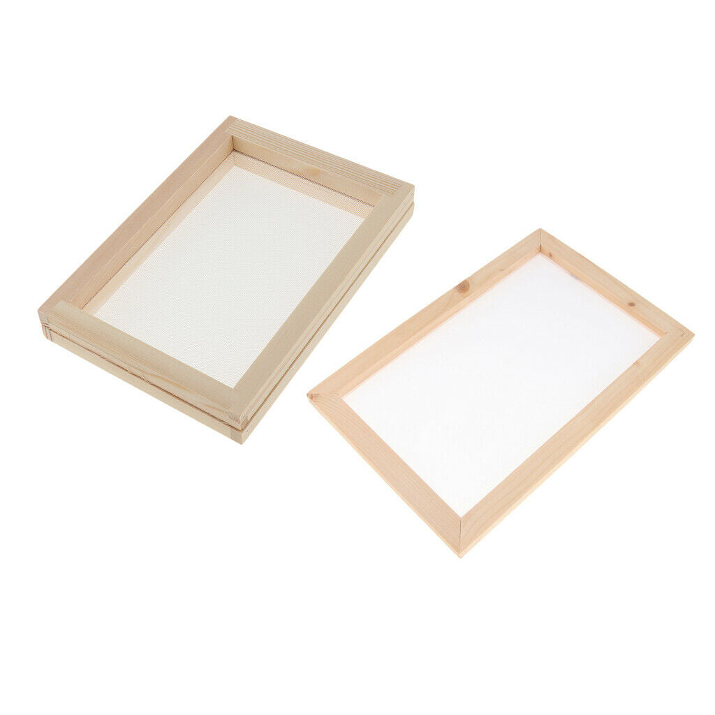 2set Paper Making Mold Papermaking Mould Frame Screen Tools Paper Handcrafts
