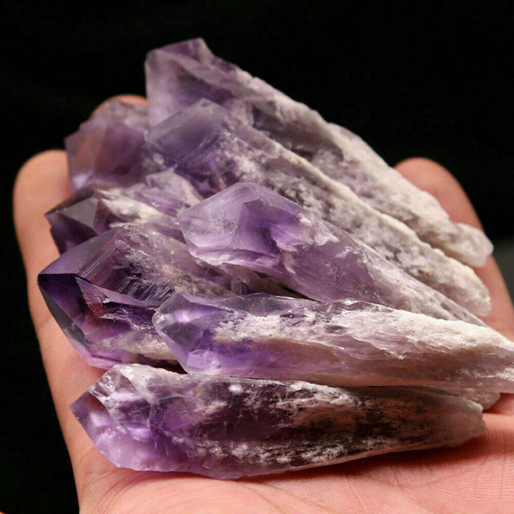 New Big Amethyst Cluster Quartz Crystal Point Wand Specimen Reiki Healing AU