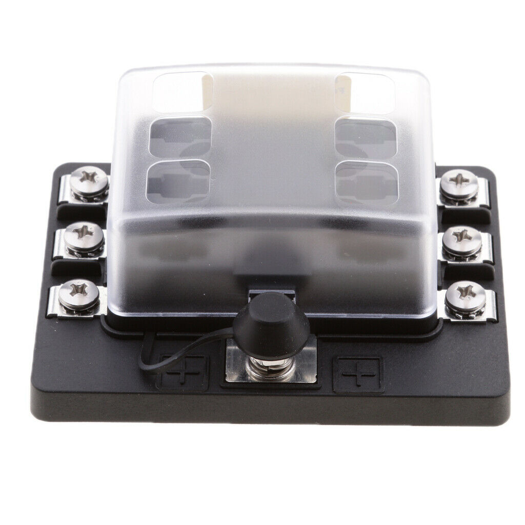 6-Way 32V Car Boat Blade Fuse Box Holder Panel for Mini Micro Fuses