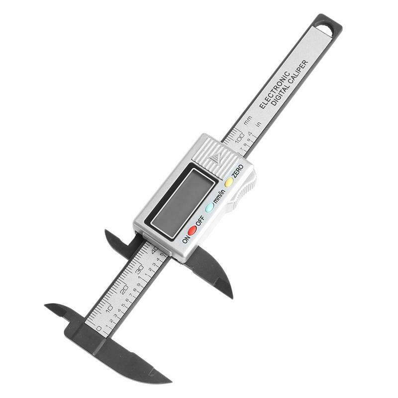 100mm 4inch LCD Digital Electronic Carbon Fiber Vernier Caliper Gauge Micrometer
