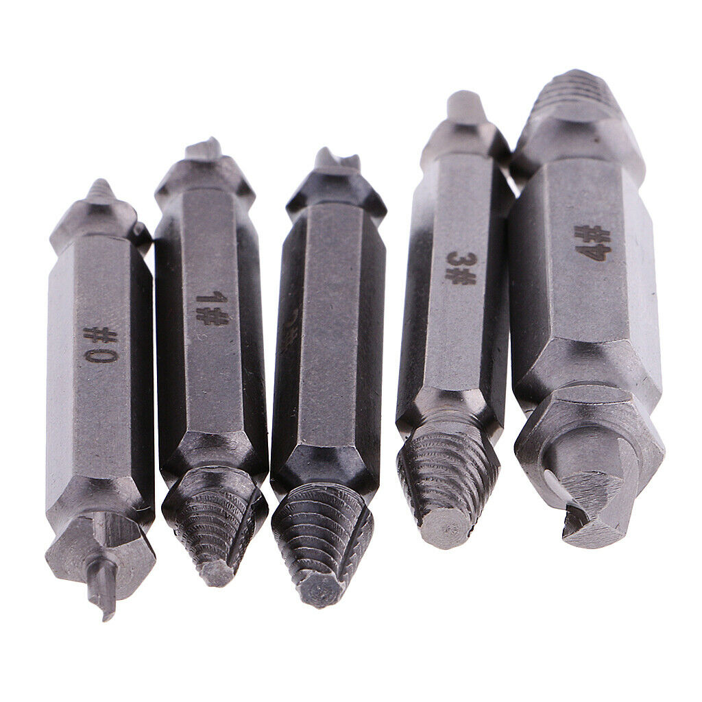 Remover 5PCS  Set Damaged Screw Extractor  Bits Guide Drill