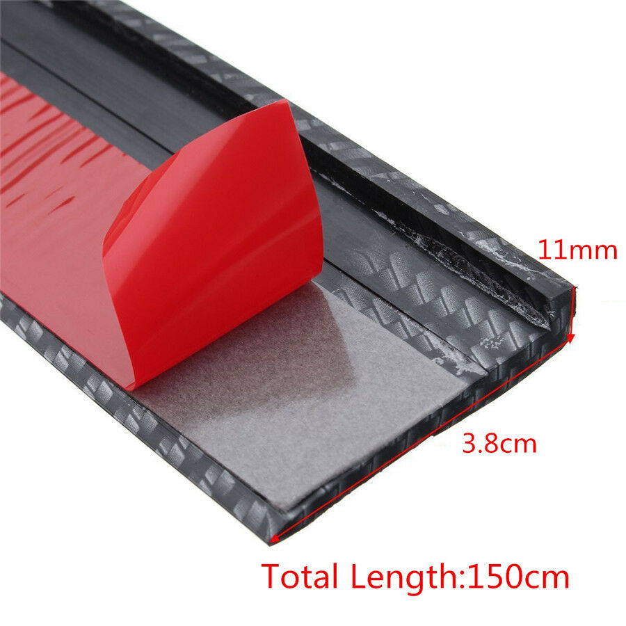 2X 1.5M Car Fender Flare Extension Wheel Eyebrow Moulding Protector Carbon Fiber