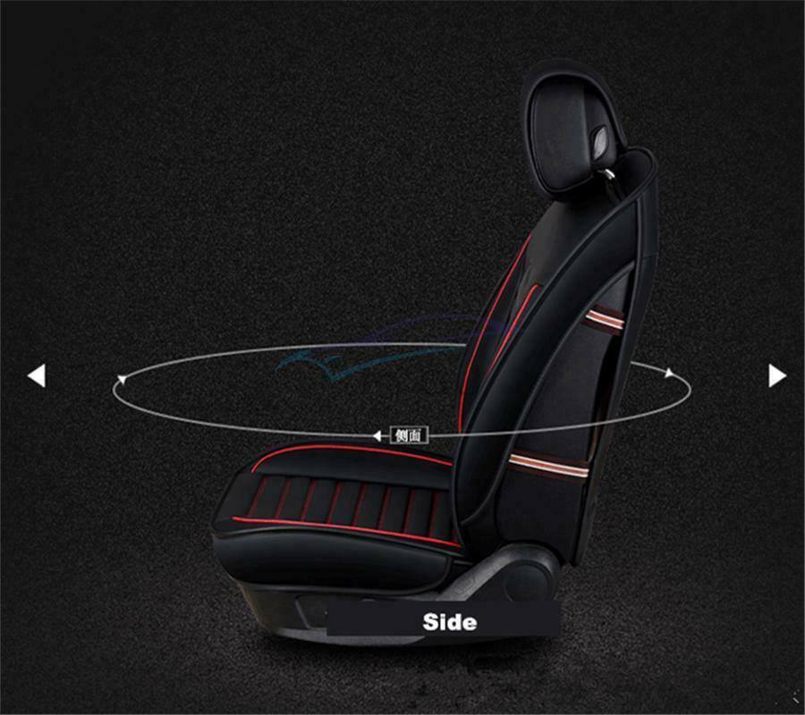 Single Front Car Seat Cover PU Leather 6D Full Surrounded Auto Seat Cushion Pad