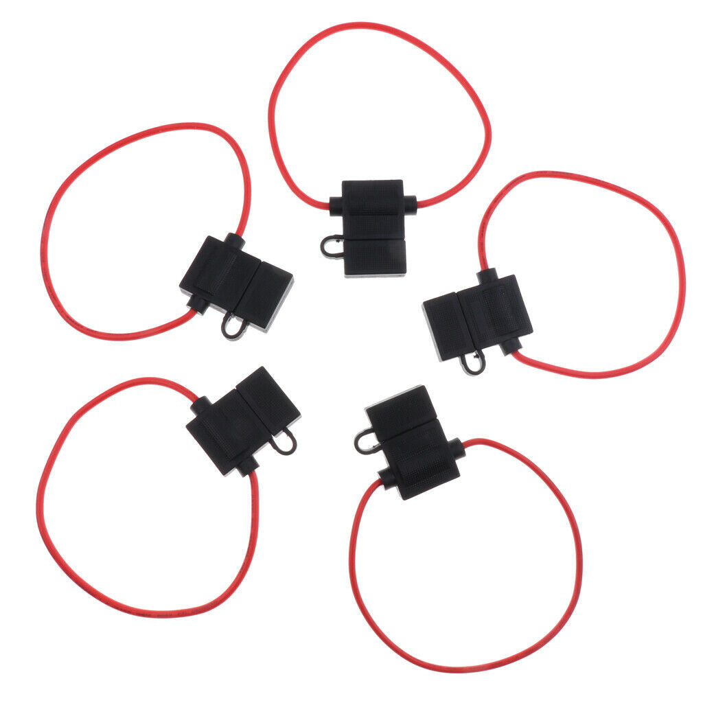 5 Pcs 16AWG Fuse Holder Waterproof Harness Locking