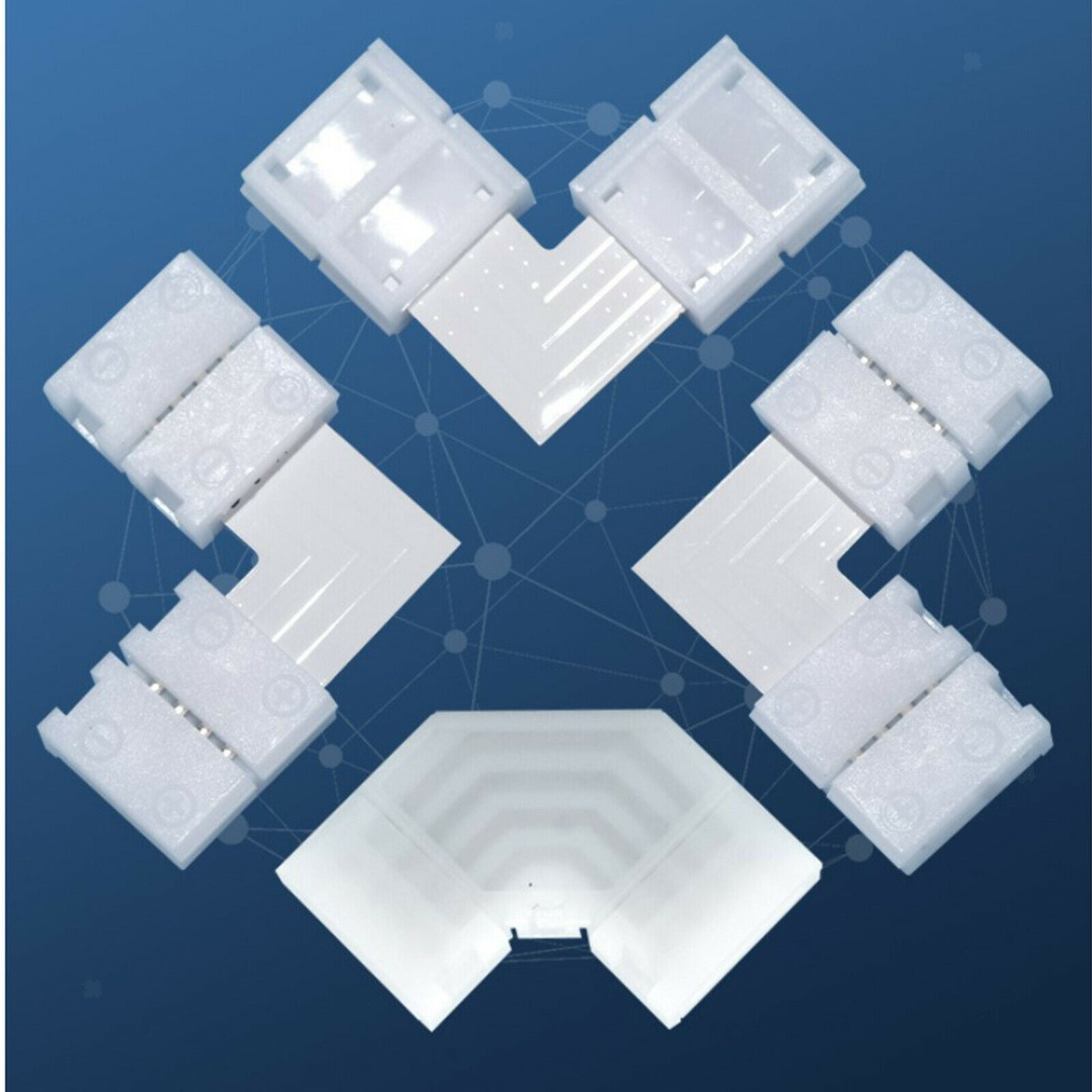 5pcs LED Strip Light Corner Connectors RGB L Shape Adapters 90 Degree Joint