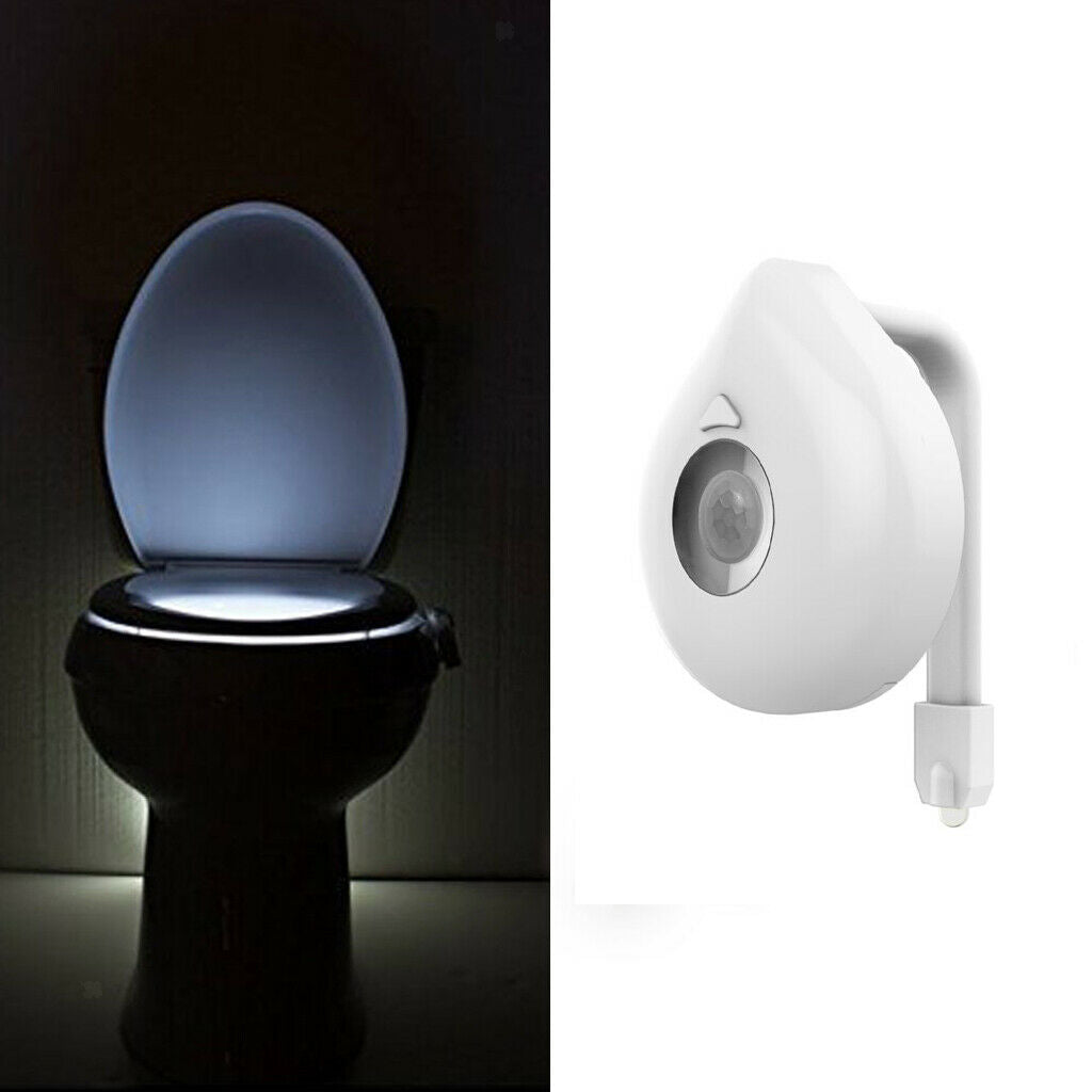8-Color Flexible LED Toilet Night Light Sensor Motion Activated Seat Lamp 1W
