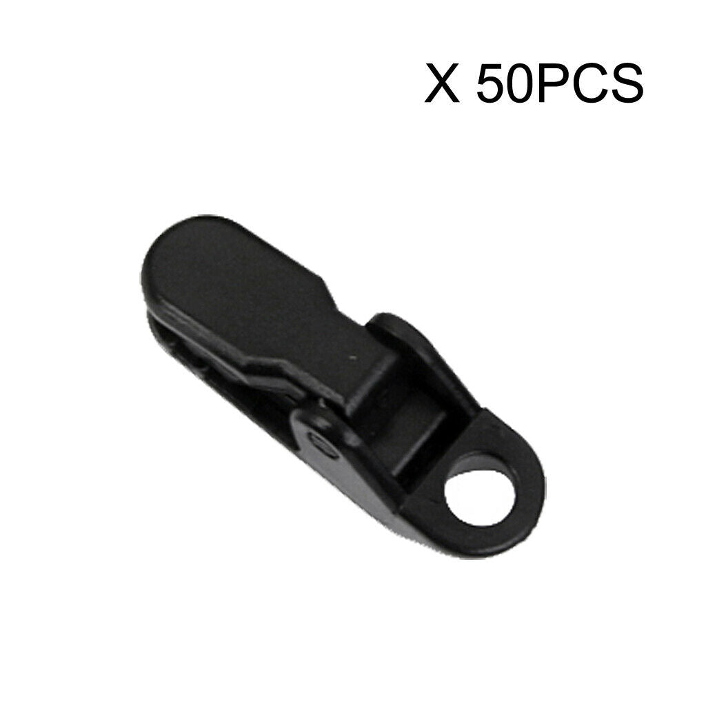 50x Small Tent Awning Clamp Tarp Clips Snap Hangers Car Boat Cover Outdoor