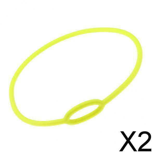 2X Scuba Diving Dive Silicone Regulator Necklace Holder Accessories 62cm Yellow
