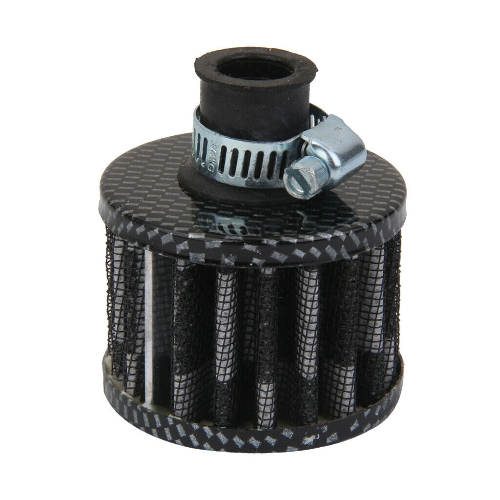 Universal 12mm Car Air Intake Filter Crankcase Breather  Vent Dark Grey
