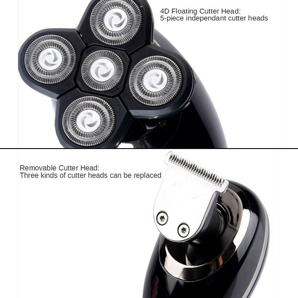 5-Head Multi-functional Shaver Rotary Beard Bald Rechargeable Cordless Razor