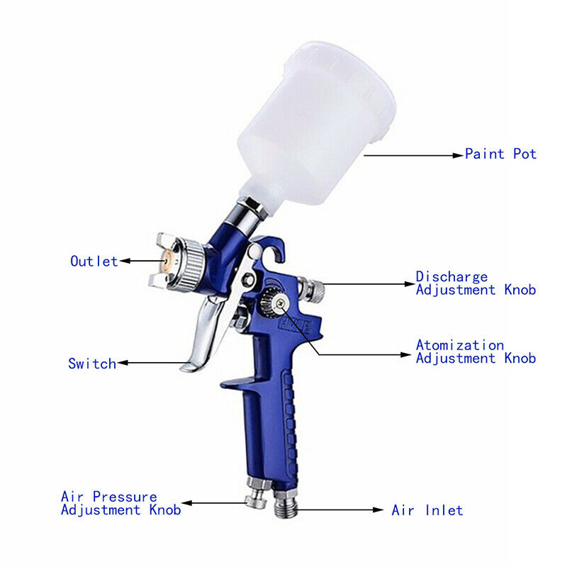 1.0mm New Mini Air Spray Gun Auto Car Detail Touch Up Paint Sprayer Spot RepBDA